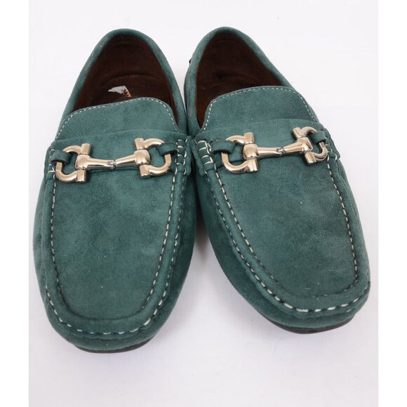 Amali Green Faux Leather Horsebit Slip On Driving Loafers Shoes Men\'s Size 9